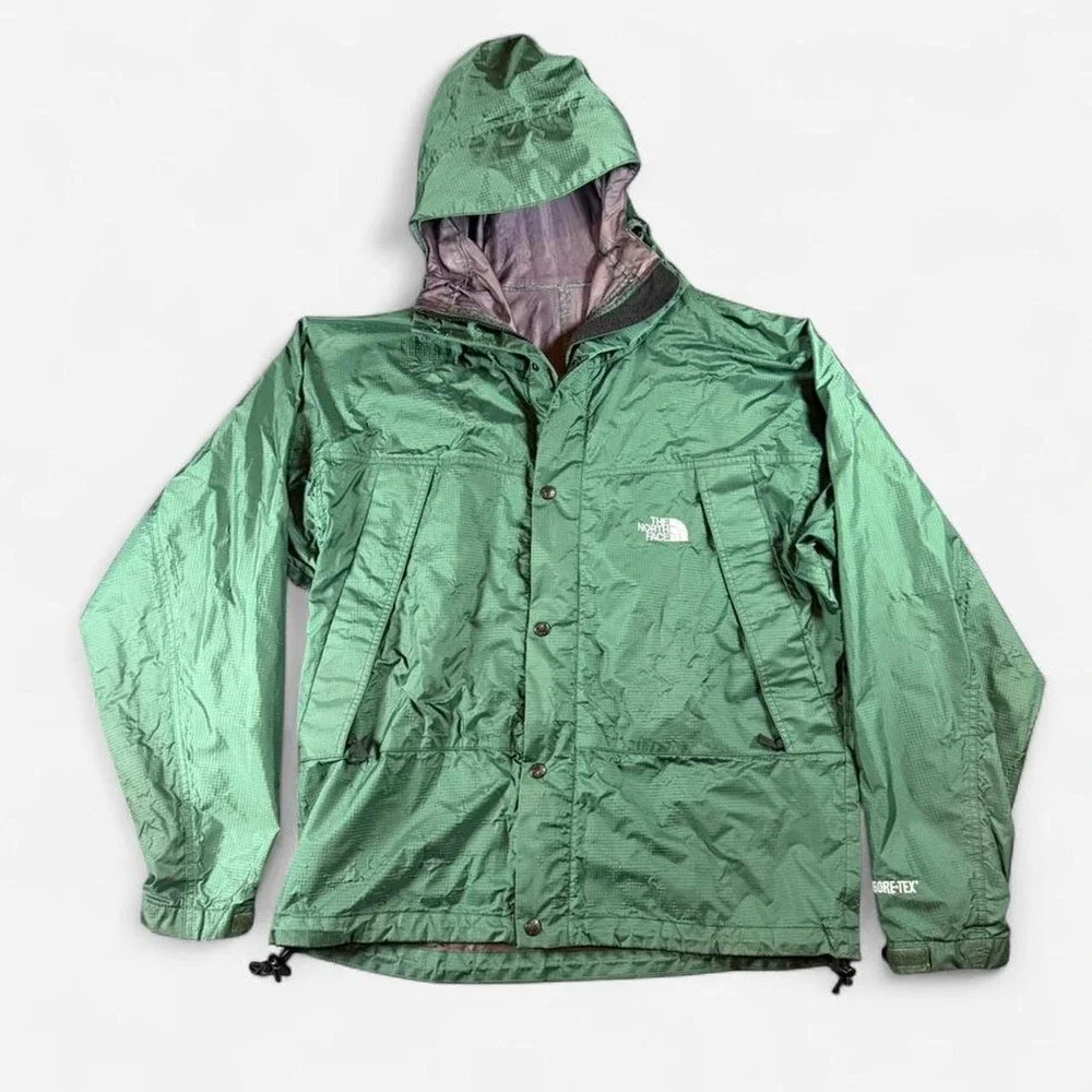 VTG The North Face Gore-Tex Forest Green Mountain‎ Light Windbreaker Jacket Sz L
